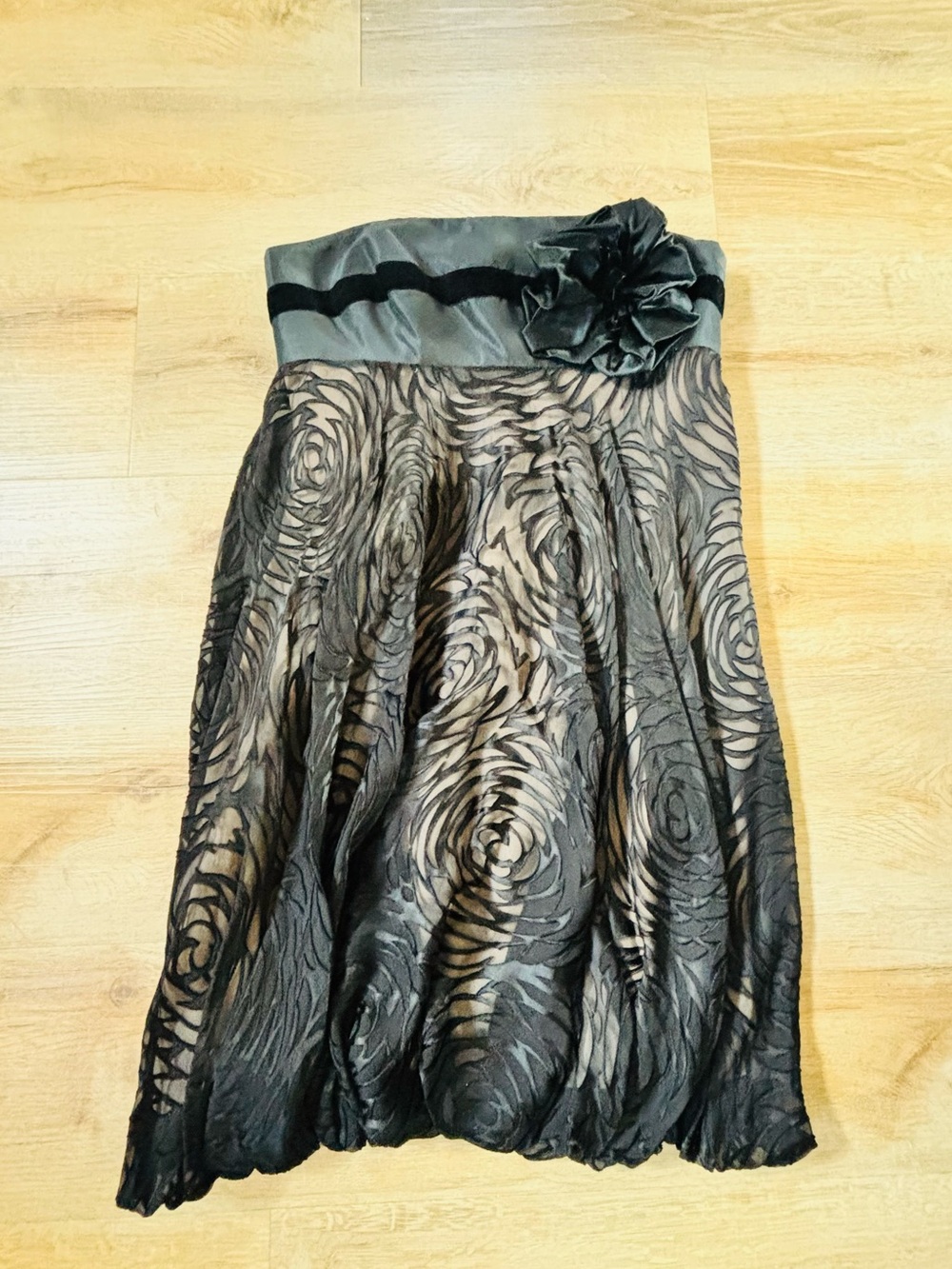 Marchesa Black Strapless Dress
